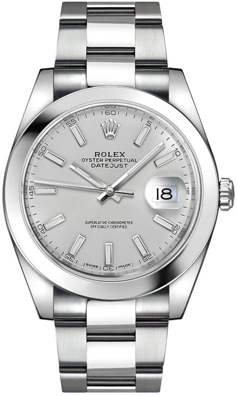 mens silver watch rolex|rolex op 41 silver dial.